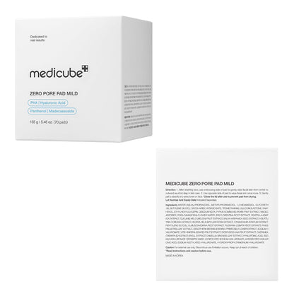 medicube Toner Pads Zero Pore Pad Mild 2.0, Gentle Exfoliation & Pore Care