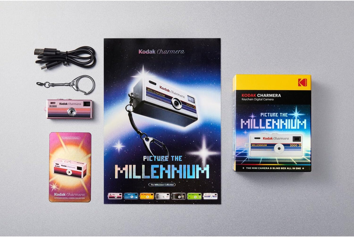 Kodak Charmera Millenium Edition Digital Camera | Random Style Blind Box with 16GB MicroSD Card + Microfiber Cloth (3 Items)