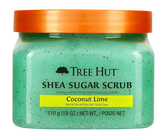 Tree Hut Shea Sugar Scrub - Coconut Lime - 18 oz - Exfoliating Body Scrub for Smooth, Glowing Skin - Made with Real Sugar and Shea Butter