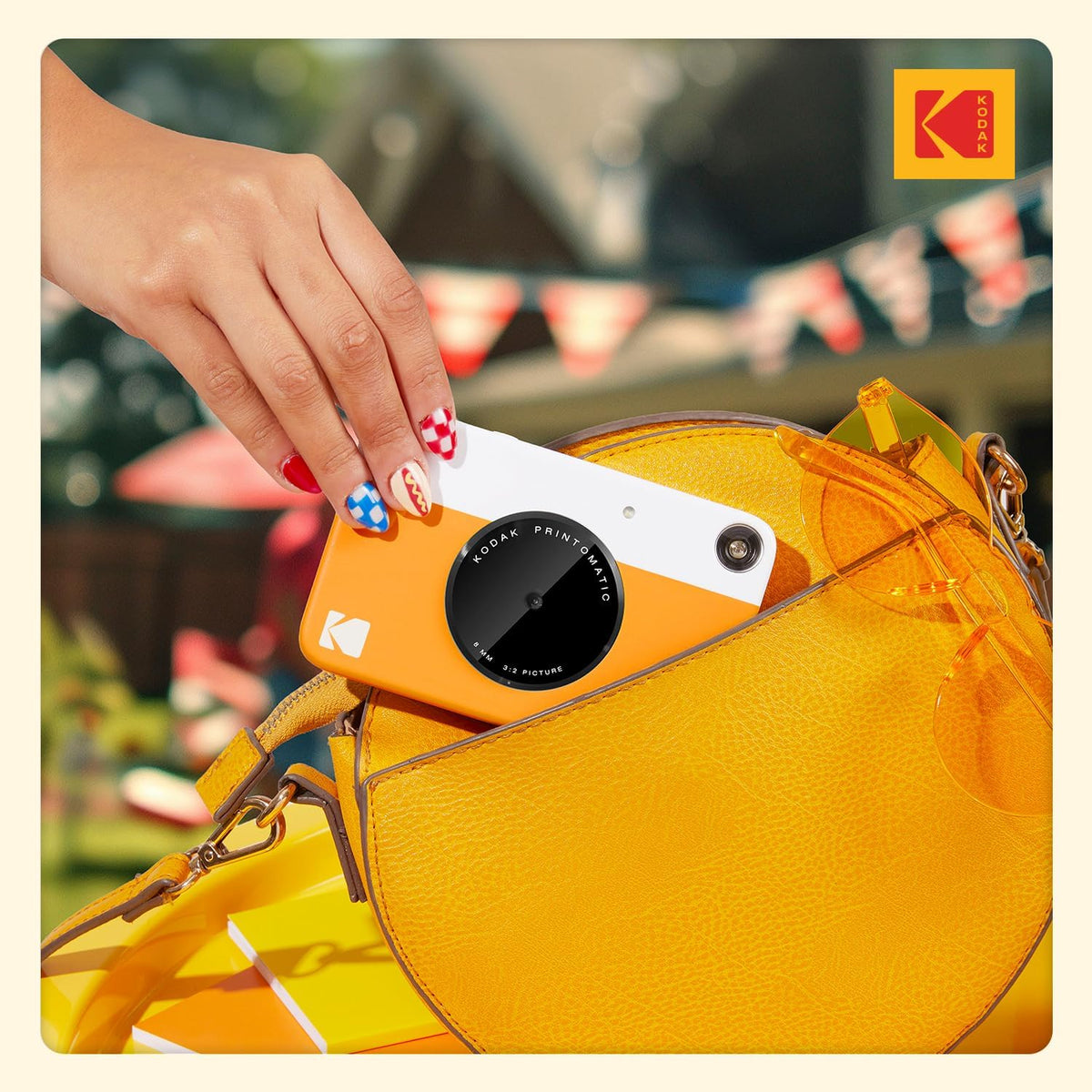 KODAK Printomatic Full-Color Instant Print Digital Camera, Zink 2x3" (5.1x7.5 cm) Sticky-Back Photo Paper, 5MP, Portable, Creative Fun Gift for Birthday, Christmas, Holiday, Yellow