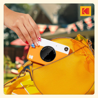 KODAK Printomatic Full-Color Instant Print Digital Camera, Zink 2x3" (5.1x7.5 cm) Sticky-Back Photo Paper, 5MP, Portable, Creative Fun Gift for Birthday, Christmas, Holiday, Yellow