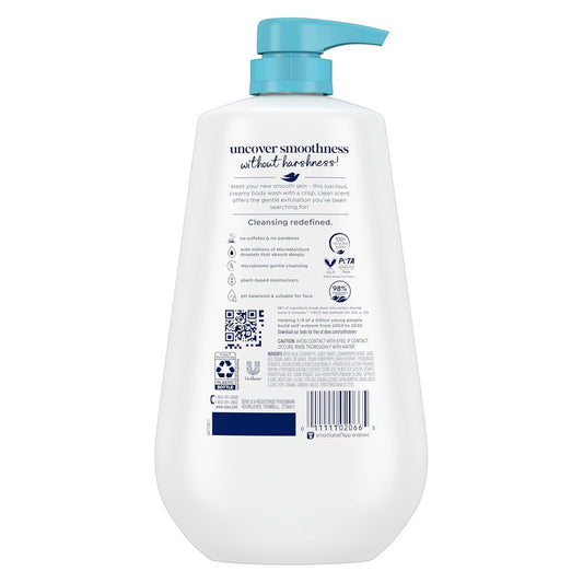 Visit the Dove Store Dove 24hr Lotion Body Wash Gentle Exfoliate Sea Minerals, 30.6 oz | Exfoliating body wash with MicroMoisture for smooth, soft skin
