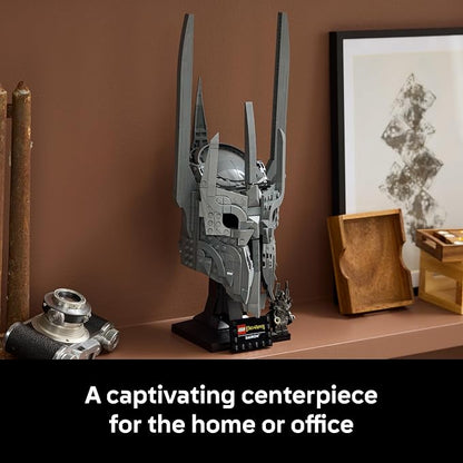 LEGO Icons The Lord of The Rings: Sauron's Helmet - Building Set for Adults, Ages 18+ - Bedroom, Home Office, Book Shelf Decor - W/Sauron Minifigure - Gift for Birthdays - 11373