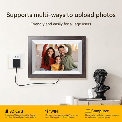KODAK 10.1 inch WiFi Digital Picture Frame,1280x800 IPS HD Touch Screen, 32GB Smart Photo Frame with App & AI Photo Creation, Easy Sharing Photos and Videos, Birthday Gifts for Mom Women