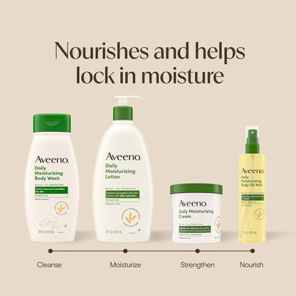Aveeno Daily Moisturizing Body Wash, Lightly Scented, 18 fl. oz