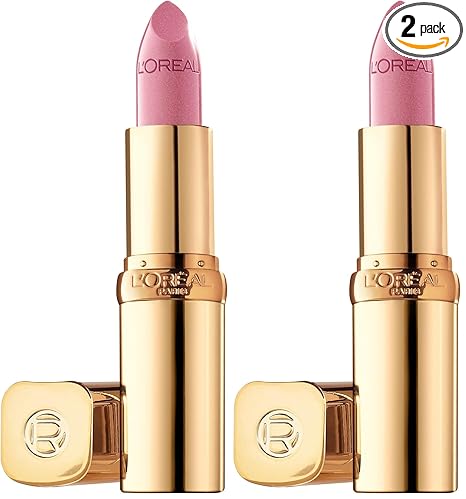 L'Oreal Paris Colour Riche Original Creamy,Hydrating Satin Lipstick with Argan Oil and Vitamin E,Tickled Pink,(Pack of 2)