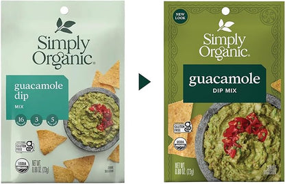 Simply Organic Dip Mix Guacamole - 0.8 oz - 2 pc