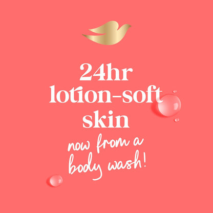 Dove 24hr Lotion Body Wash Rebalance White Peach & Rice Milk, 30.6 oz | Moisturizing body wash with MicroMoisture and a calming peach scent