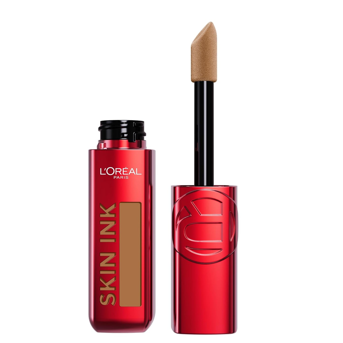 L'Oreal Paris Infallible Skin Ink 2-in-1 Foundation Concealer Hybrid Face Makeup, up to 48HR Transfer-Resistant with Medium Coverage, 375 Tan Warm