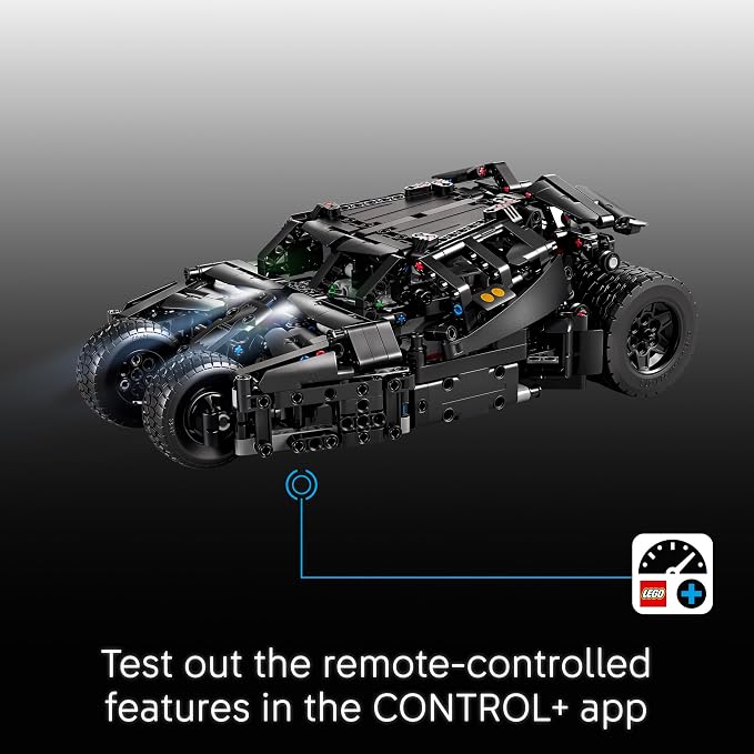 LEGO Technic Batmobile Tumbler 42239 | Building Toys for Boys & Girls, Ages 12+, The Dark Knight Batmobile Set, Display as Bedroom Decor, 719 pieces, Gift Idea