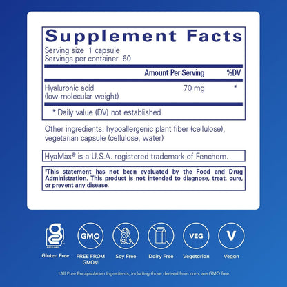 Pure Encapsulations Hyaluronic Acid, 60 Capsules