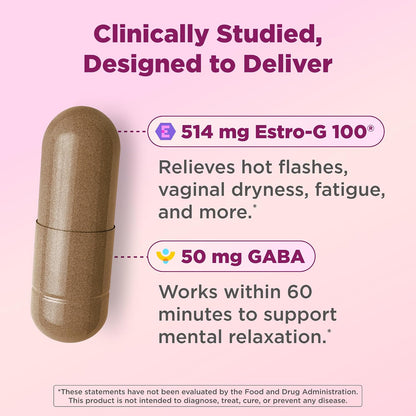 OLLY Mellow Menopause Supplements, Supports 11 Symptoms* - 30 Count