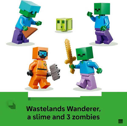 LEGO Minecraft Zombie Dungeon Building & Pretend Play Toy for Boys & Girls - Video Game Playset & Toy Figures for Kids, Ages 8+ - W/Wandering Wastelands Minifigure - Gift Idea for Birthdays - 21587