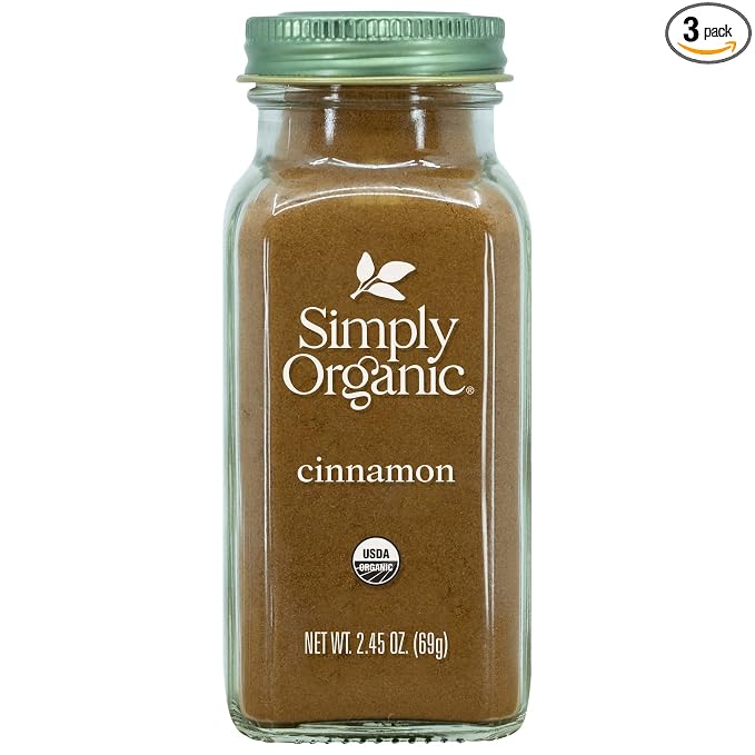 Simply Organic Ground Cinnamon, 2.45 Ounce Bottle, Gourmet Quality Cinnamon, Full Balanced Spicy Flavor, Kosher