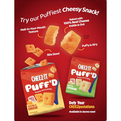 Cheez-It Cheese Crackers, Baked Snack Crackers, Lunch Snacks, Party Size, Original, 25 Ounce (Pack of 2)
