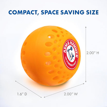 Arm & Hammer OdorBusterz Odor Eliminator Balls, Clean Burst, 3 Count – Baking Soda Odor Control for Closets, Drawers, Hampers & Small Spaces