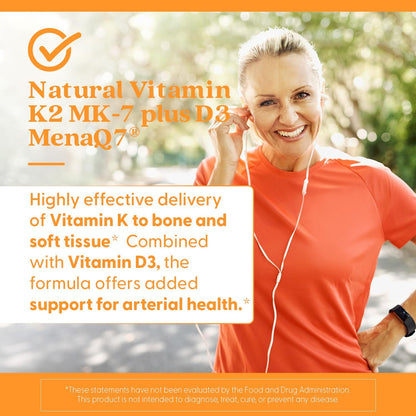 Doctor's Best Natural Vitamin K2 MK-7 Plus D3, Non-GMO, 60 Veg Caps
