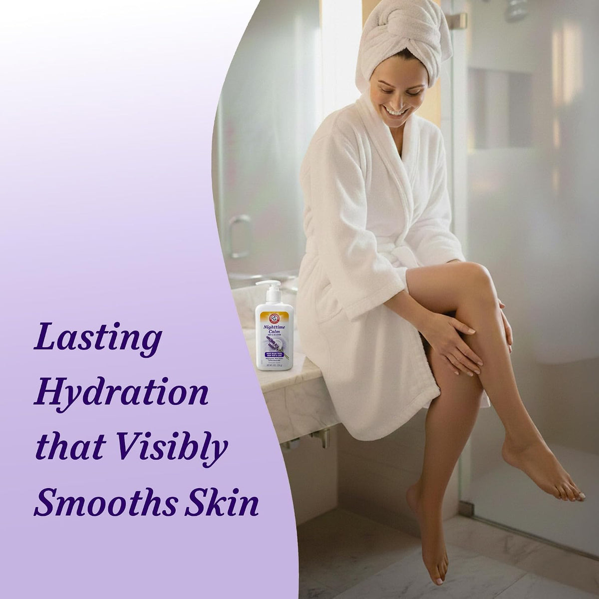 Arm & Hammer Nighttime Calm Foot & Leg Lotion, Lavender, 8 oz