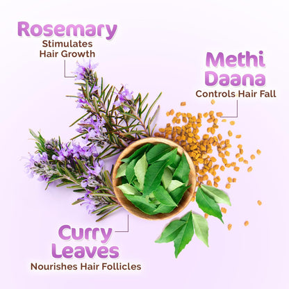 Mamaearth Rosemary Hair Oil with Rosemary & Methi Dana 150ml (5.07 Fl Oz)
