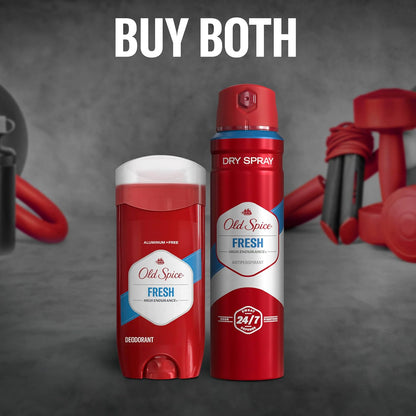 Old Spice Aluminum Free Deodorant For Men, High Endurance, 24/7 Sweat Defense & Odor Protection, 24/7 Freshness & Lasting Scent, Fresh Scent, 3.4 oz (Pack of 3)