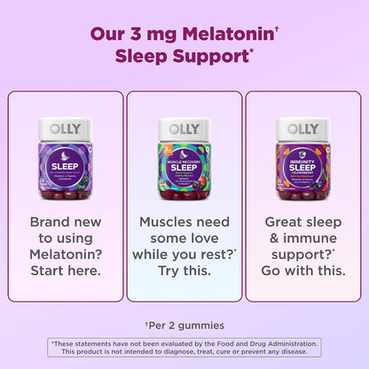 OLLY Muscle Recovery Sleep Gummy Supplement, Tart Cherry - 40 Count (Pack of 12)