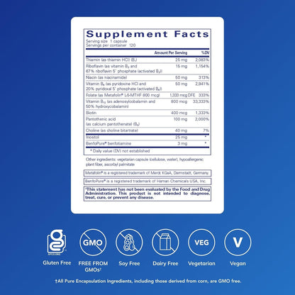 Pure Encapsulations PureGenomics B-Complex, 120 Capsules
