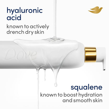Dove Body Wash Hydration Boost Actively drenches dry skin 6% hydration serum with hyaluronic 30 fl oz