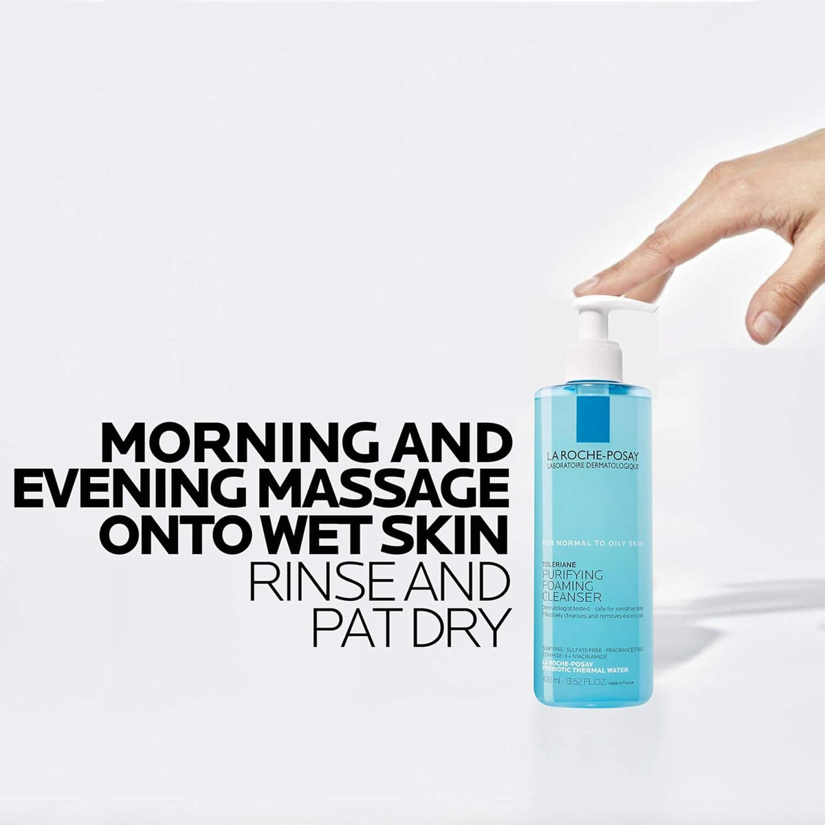 Bundle of La Roche-Posay Toleriane Purifying Foaming Facial Cleanser + Toleriane Double Repair Face Moisturizer