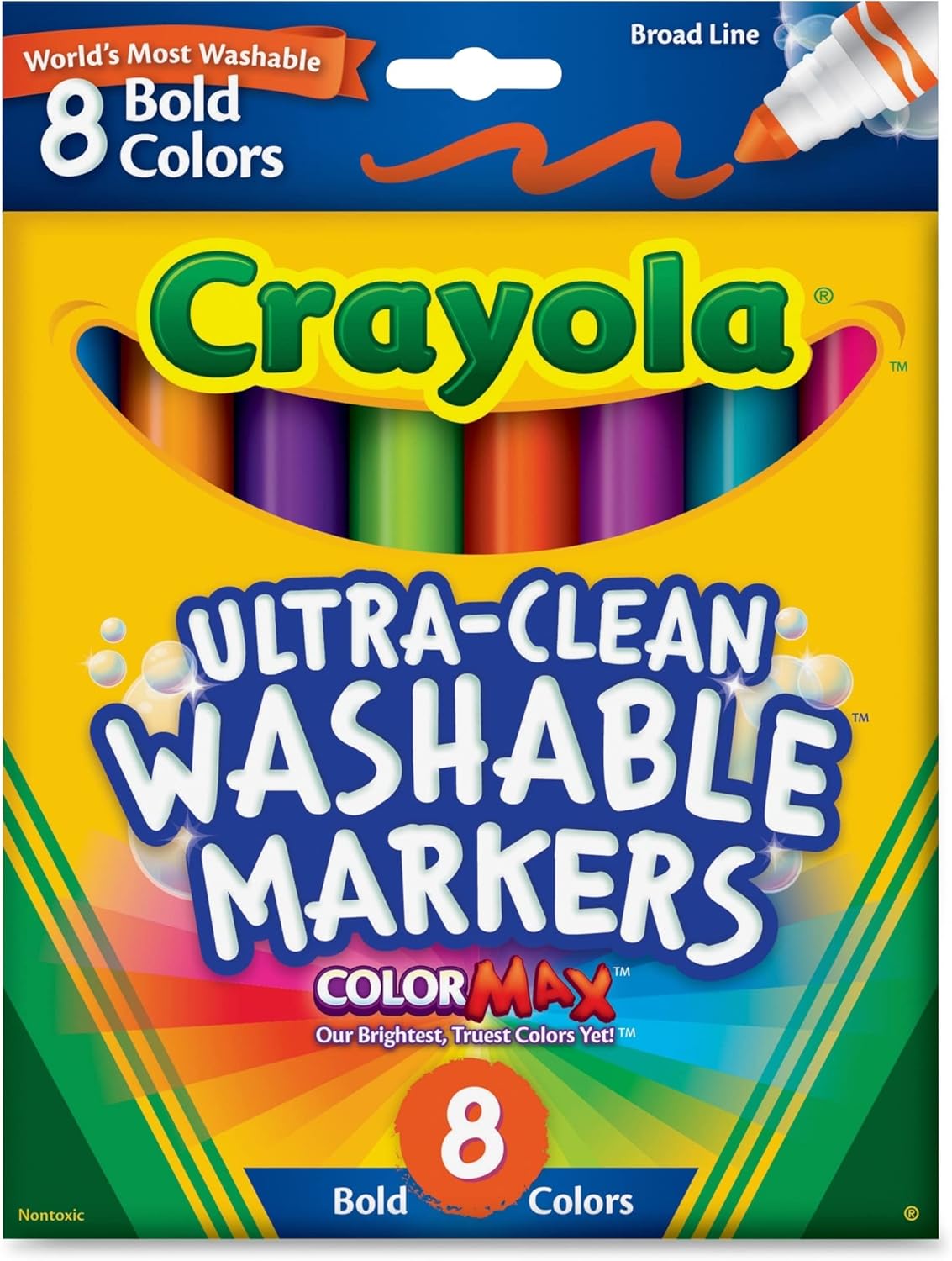 Crayola 8 Ct Bold Broad-Line Washable Markers
