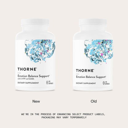 THORNE - Emotion Balance Support - Supports Mood & Stress Management* - Vitamins B6, B12 & C, 5-HTP, GABA, Rhodiola, Folate (5-MTHF) & L-Tyrosine - Third-Party Certified - Gluten-Free - 120 Capsules