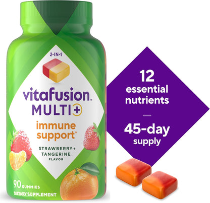 Vitafusion Multivitamin Gummies + Immune Support | 90 Adult Gummy Vitamins