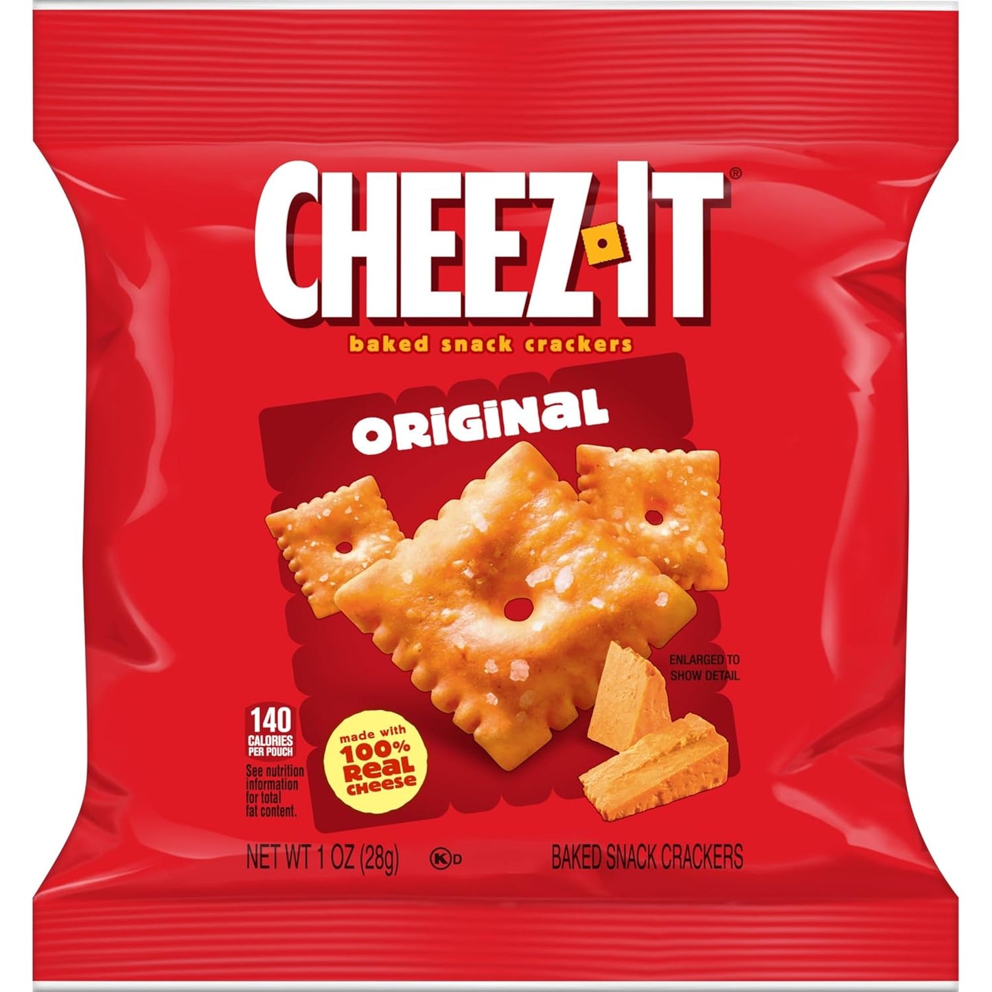 Cheez-It Cheese Crackers,Baked Snack Crackers,Lunch Snacks,Original,(Pack of 80)