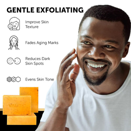 VALITIC Kojic Acid and Turmeric Soap for Dark Spots, Face and Body, 2 Pack
