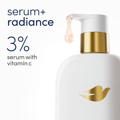Dove Exfoliating Body Wash Glow Recharge Energizes & illuminates skin 3% brightening serum with vitamin C 18.5 oz