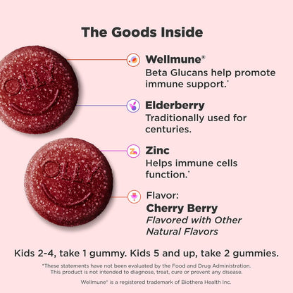 OLLY Kids Immunity, Immune Support Gummy ,* Cherry Berry - 50 Count