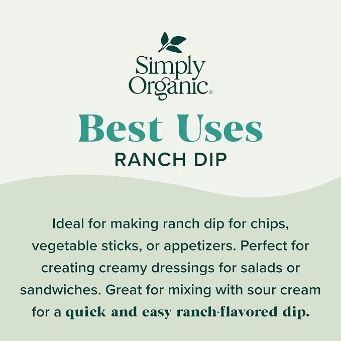 Simply Organic Dip Mix, Ranch, 1.5 oz