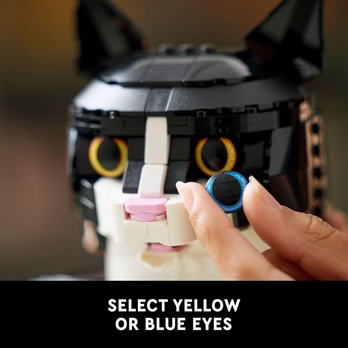 LEGO Ideas Tuxedo Cat - Building Sets for Adults, Ages 18+ - DIY Crafts Kit for Home Decor, Living Room or Bedroom - Gift for Animal Lovers - 21349