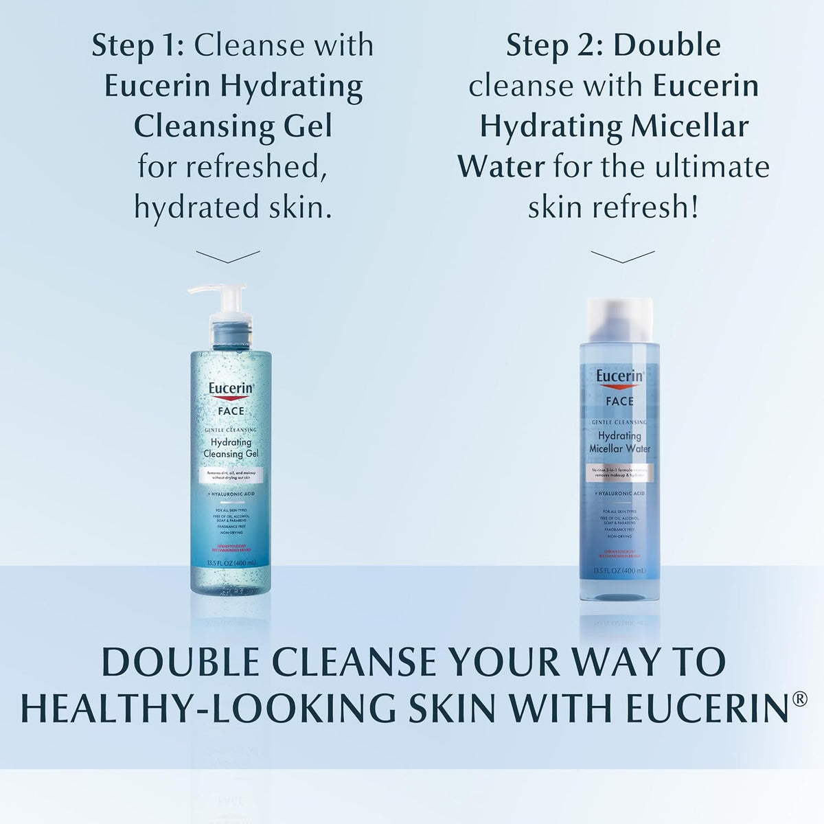 Eucerin Hydrating Gel Cleanser & Makeup Remover, Sensitive Skin, 13.5 Fl Oz