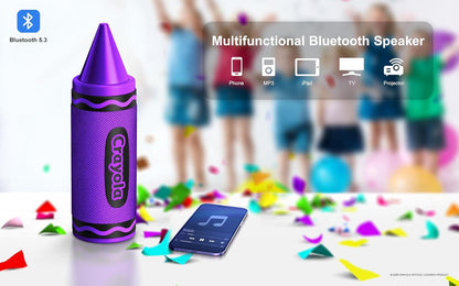 Crayola Kids Crayon Speakers Bluetooth, Portable Bluetooth Speakers | 20W Peak Power HD Sound, Mini Bluetooth Speaker Wireless with TWS Pairing BT 5.3, FM Radio Home/Party/Outdoor/Travel