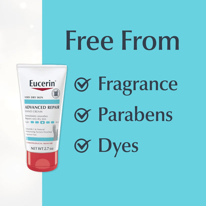 Eucerin Advanced Repair Hand Cream, Urea Enriched, Multipack, 3 x 2.7 OZ