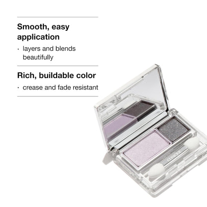 Clinique All About Shadow Duo Eye Shadow Makeup | Safe For Sensitive Eyes | Buildable + Long-Wearing Color | Smooth, Easy Application | Buildable + Long-Wearing Color | Smooth, Easy Application