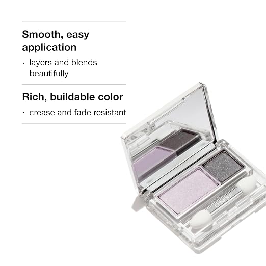 Clinique All About Shadow Duo Eye Shadow Makeup | Safe For Sensitive Eyes | Buildable + Long-Wearing Color | Smooth, Easy Application | Buildable + Long-Wearing Color | Smooth, Easy Application