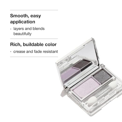 Clinique All About Shadow Duo Eye Shadow Makeup | Safe For Sensitive Eyes | Buildable + Long-Wearing Color | Smooth, Easy Application | Buildable + Long-Wearing Color | Smooth, Easy Application