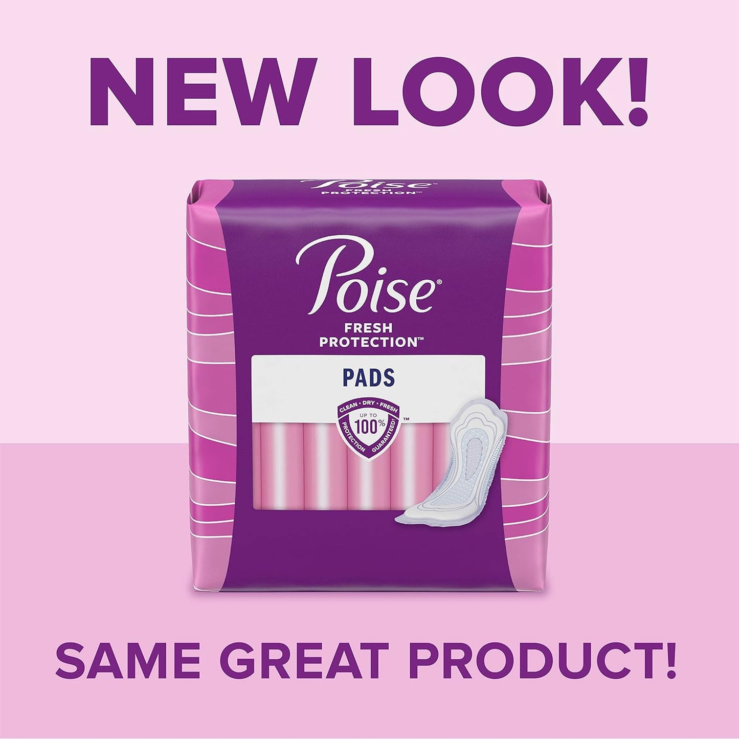 Poise Incontinence Pads & Postpartum Incontinence Pads for Women Bundle: 4 Drop Moderate Absorbency, Regular Length, 132ct and 8 Drop Overnight Absorbency, Extra-Coverage Length, 72ct