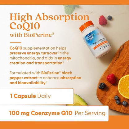 Doctor's BEST High Absorption CoQ10 with BioPerine, 60 Veg Capsules