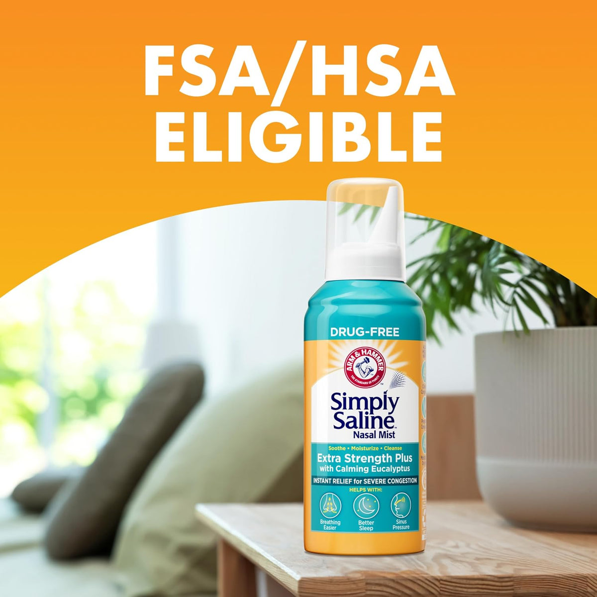 ARM & Hammer Simply Saline Extra Strength Plus Calming Eucalyptus, 4.6 oz