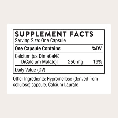 THORNE Calcium, Chelated DiCalcium Malate Supplement, 120 Capsules