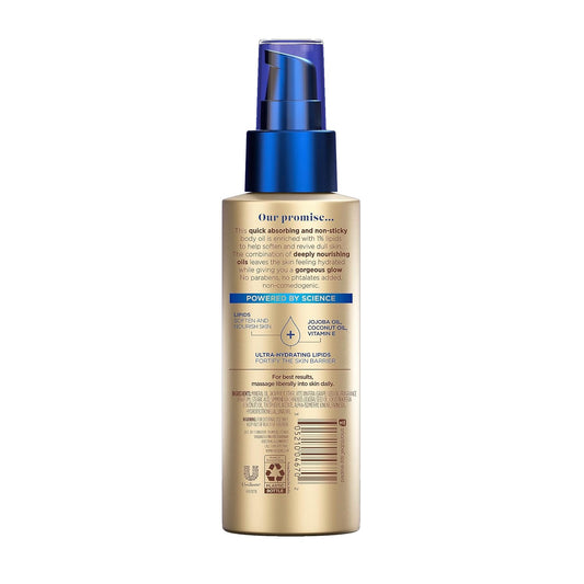 Vaseline Radiant X Replenishing and Hydrating Body Oil with 1% Lipids,Jojoba Oil,Coconut-Oil,& Vitamin E 3.7 oz,(Pack of 2)