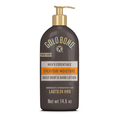 Gold Bond Men's Essentials Daily Body & Hand Lotion for Men, 14.5 Oz.