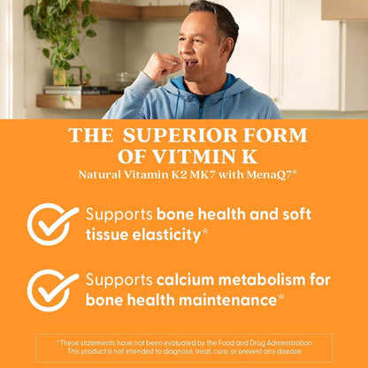 Doctor's BEST Natural Vitamin K2 MK7 Supplement, Non GMO, 60 Veg Caps